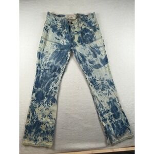 Levi's Strauss Signature Carpenter‎ Jeans Womens 11 Blue White Tie Dye Low Rise